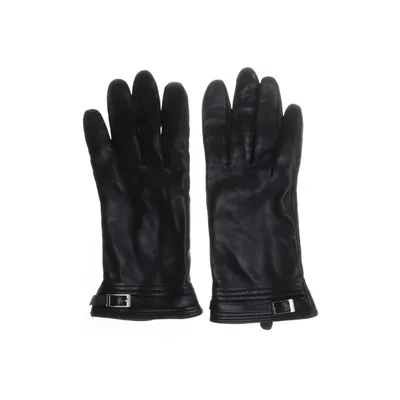 Læderhandsker (Sort) Polyester, Læder