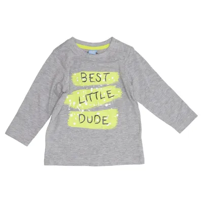 T-shirt à manches longues (Gris, Jaune) de Dopo Dopo Baby Coton, Viscose