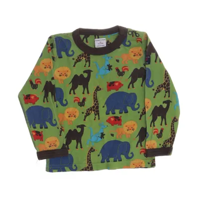 Pajama sweater (Green, Multicolored) from Polarn O. Pyret Cotton