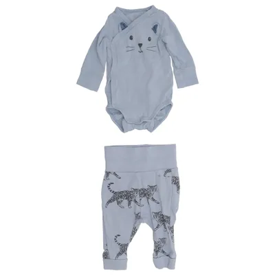 Ensemble (Bleu) de Lindex Baby Coton, Élasthane