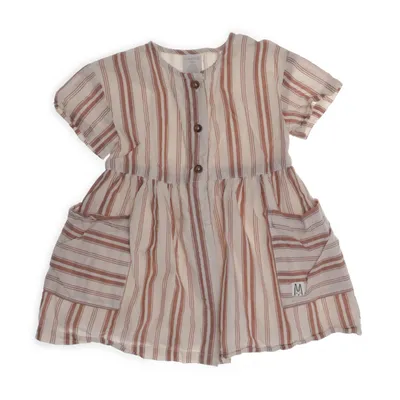 Klänning (Beige, Brun) från Lindex Baby Bomull