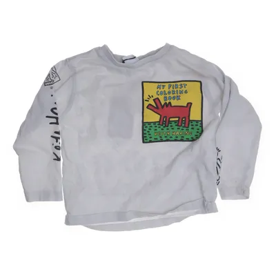 Långärmad t-shirt (Vit, Svart) från Zara Bomull