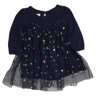 Dress (Blue, Multicolored) from BabyGap Cotton, Polyester