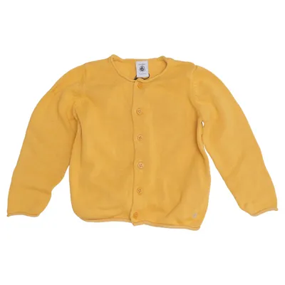 Cardigan (Jaune) de Petit Bateau Coton, Fibre métallique, Polyamide, Laine