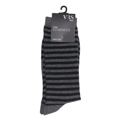 Chaussettes (Noir, Gris) de VRS Man Coton, Élasthane, Polyester