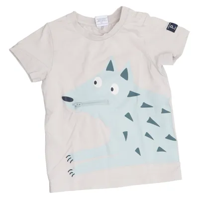 T-shirt (Beige) van Polarn O. Pyret Elastaan, Organisch katoen