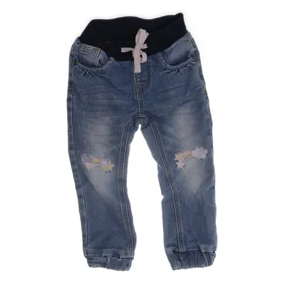 Spijkerbroek (Blauw, Zwart) van Mini Mini Katoen, Elastaan, Polyester