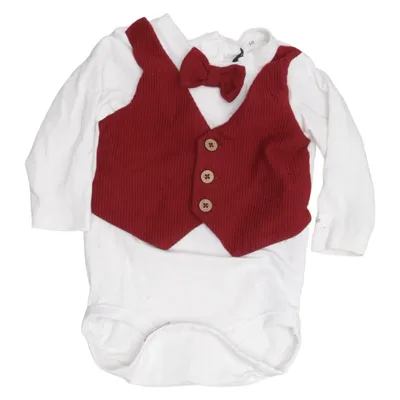 Body (Red, White) from Newbie by KappAhl Cotton, Elastane