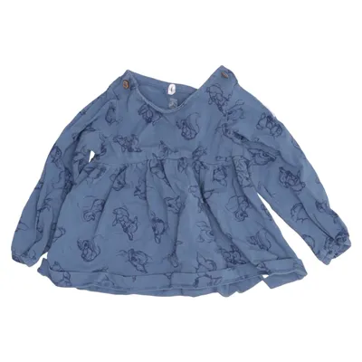 Dress (Blue) from Disney x Polarn O. Pyret Elastane, Organic cotton