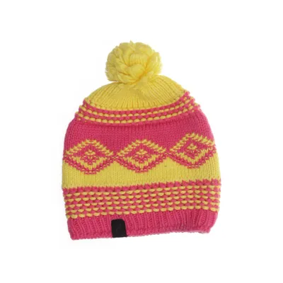 Pompon muts (Geel, Roze) van Haglöfs Acryl, Polyester, Wol