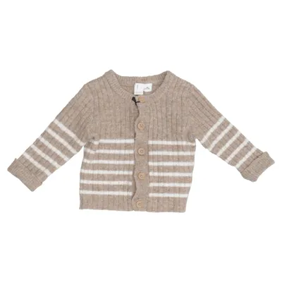 Cardigan (Beige, Wit) van Rikiki Acryl, Elastaan, Polyamide, Polyester, Wol
