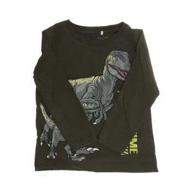 Langærmet t-shirt (Grøn) fra Name It Bomuld, Elastan
