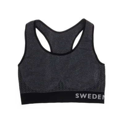 Sports bra (Gray, Black) from Swedemount Elastane, Polyamide, Polyester