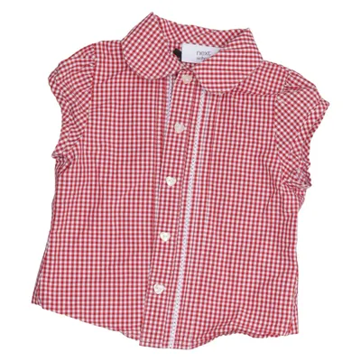 Kurzarmhemd (Rot, Weiß) von Next School Baumwolle, Polyester