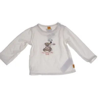 Långärmad t-shirt (Vit, Flerfärgad) från Steiff Bomull, Elastan