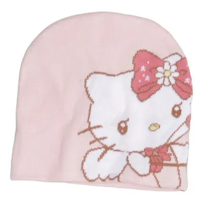 Beaniehue (Pink, Hvid, Brun) fra Hello Kitty Akryl, Elastan, Polyamid