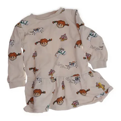 Klänning (Beige, Flerfärgad) från Pippi Långstrump Bomull