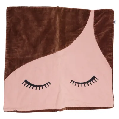 Housse de coussin (Marron, Rose) de Lagerhaus Coton