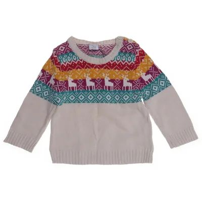 Julesweater (Beige, Flerfarvet) fra Polarn O. Pyret Bomuld