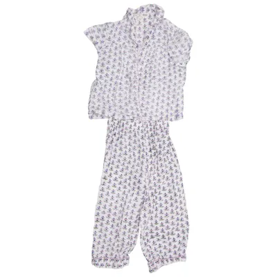 Pajamas (White, Purple, Blue) from Anokhi Koki Cotton