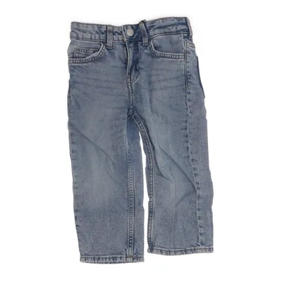 Jeans (Loose Fit Adjustable Waist Straight Leg) från H&M Bomull, Elastan