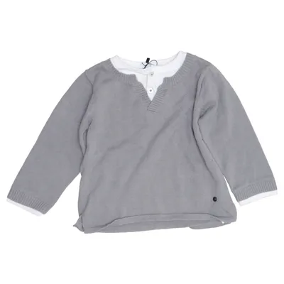 Sweater (Gray, White) from Obaïbi Cotton