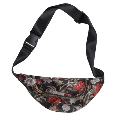 Waist bag (Black, Multicolored) from Even & Odd Metallic fiber, Polyester