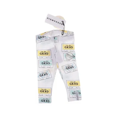 Leggings (Vit, Flerfärgad) från Geggamoja Bambu, Ekologisk bomull, Elastan
