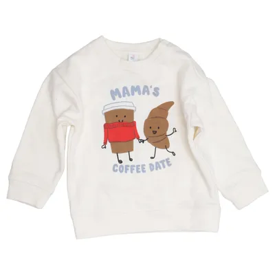 Sweatshirt (White, Multicolored) from Topomini Cotton, Elastane