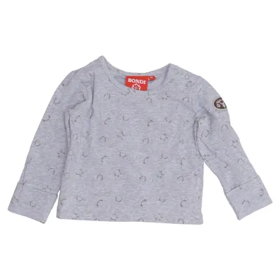 T-shirt à manches longues (Gris) de Bondi Coton, Élasthane, Polyester