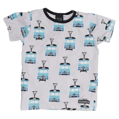 T-shirt (Bleu, Gris, Multicolore) de Villervalla Élasthane, Coton biologique
