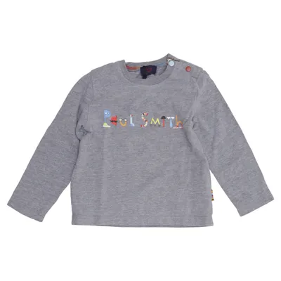 Langærmet t-shirt (Grå, Flerfarvet) fra Paul Smith Junior Bomuld, Polyester