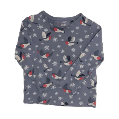 Lange mouwen shirt (Blauw, Meerkleurig) van Lindex Katoen, Elastaan