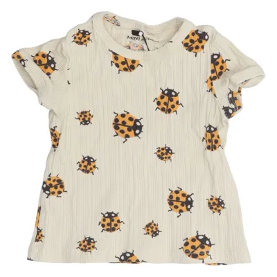 T-shirt (Beige, Gul, Svart) från Mini Rodini Elastan, Ekologisk bomull