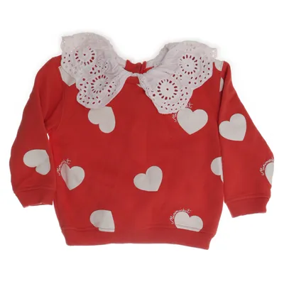 Collegetröja (Röd, Vit) från Minimarket Bomull, Polyester