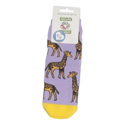 Socks (Purple, Yellow) from Nature Planet Cotton, Elastane, Polyamide, Polyester