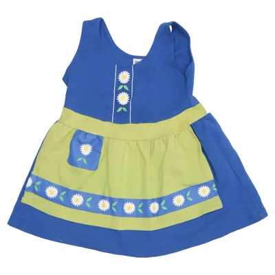 Dress (Blue, Green, White) from The Tiny Universe Elastane, Organic cotton