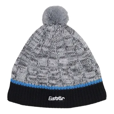Bommelmütze (Grau, Schwarz, Blau) von Eisbär