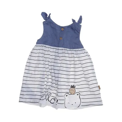 Klänning (Blå, Vit) från Mayoral Bomull, Elastan