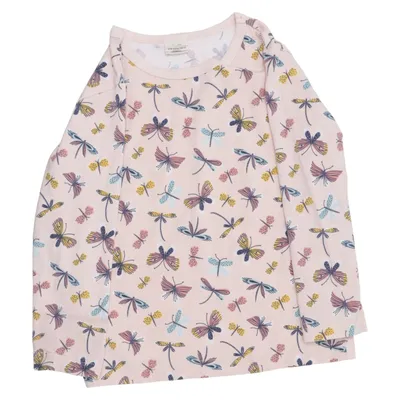 Langærmet t-shirt (Pink, Flerfarvet) fra Alana Elastan, Økologisk bomuld