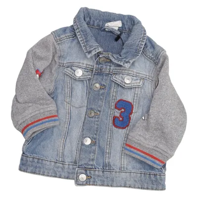 Veste en jean (Bleu, Gris, Multicolore) de H&M Coton, Élasthane, Polyester