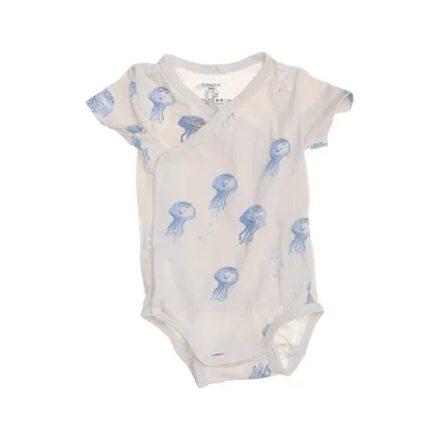 Body (Beige, Blå) från Lindex Baby Bomull, Elastan