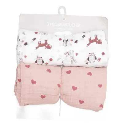 Couverture de bébé (Blanc, Rose, Multicolore) de Topomini Coton