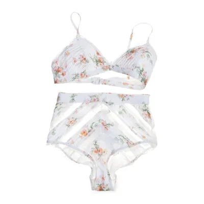 Bikini (White, Multicolored) from Zimmermann Elastane, Polyamide