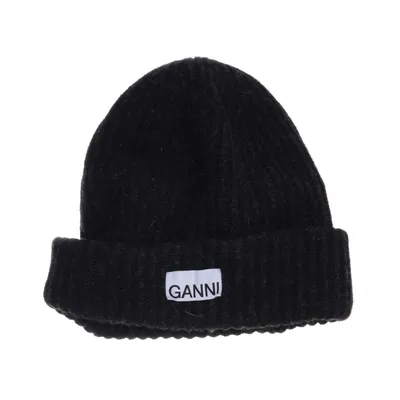 Beanie (Zwart) van Ganni Wol, Polyamide