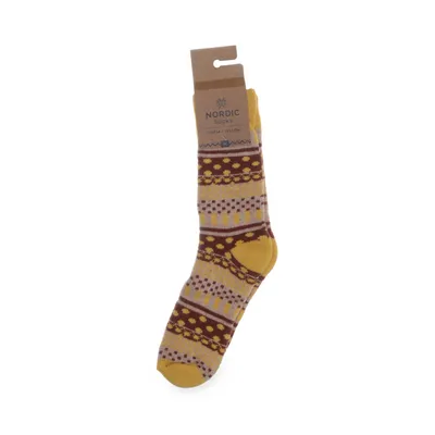 Knit socks (Yellow, Multicolored) from Nordic