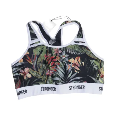 Sports bra (Black, Multicolored) from Stronger Elastane, Recycled polyester