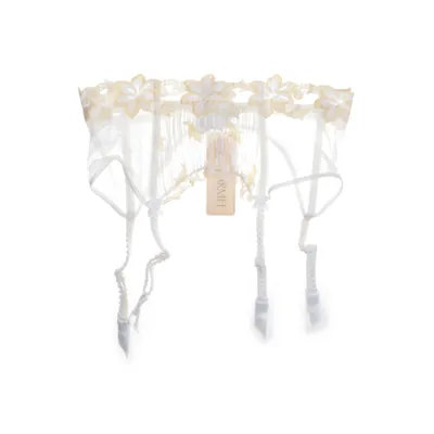 Garter belt (White, Yellow) from Lise Charmel