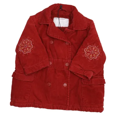 Fodrad jeansjacka (Röd) Akryl, Bomull, Polyester