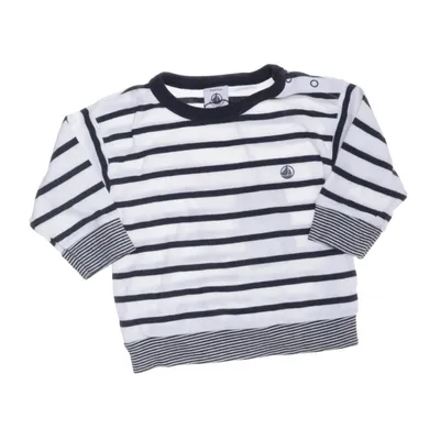 Långärmad t-shirt (Vit, Svart) från Petit Bateau Bomull